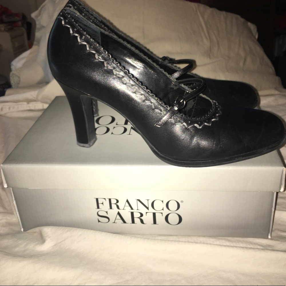 Franco Sarto Mary Jane Black Pumps